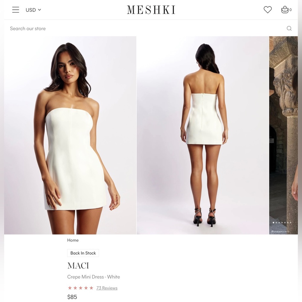 Maci Crepe Mini Dress - Meshki